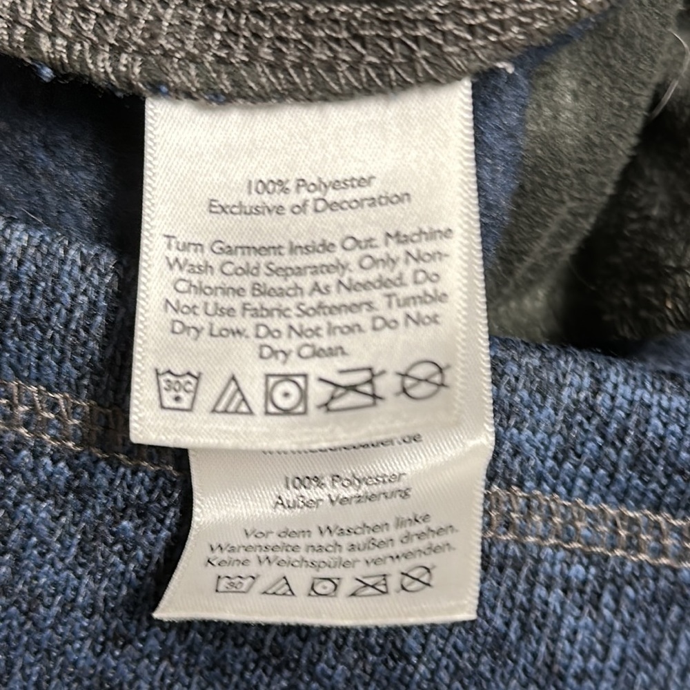 EDDIE BAUER 1/4 Snap Blue and Gray Sweater Fleece Sz XLarge - Picture 5 of 7